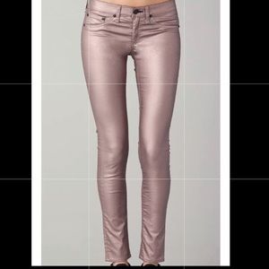Rag & Bone metallic leggings jeans 24